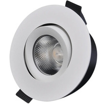 Infälld spotlight med vridbart lamphuvud