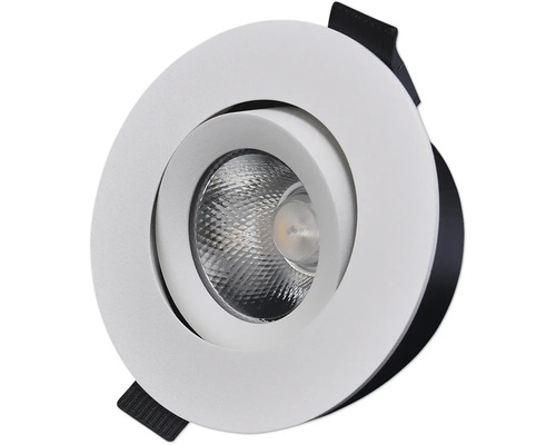 Downlight DESIGNLIGHT D-007 vit 2700K Infälld spotlight med vridbart lamphuvud