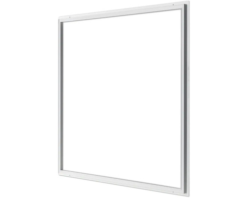 Rektangulär spegel med vit ram