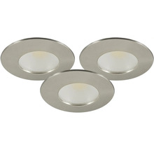 Tre runda LED infällda spotlights