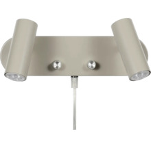 Vägglampa med två LED-spotlights