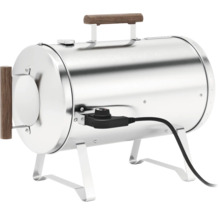 Elektrisk grill med temperaturregulator och bärhandtag