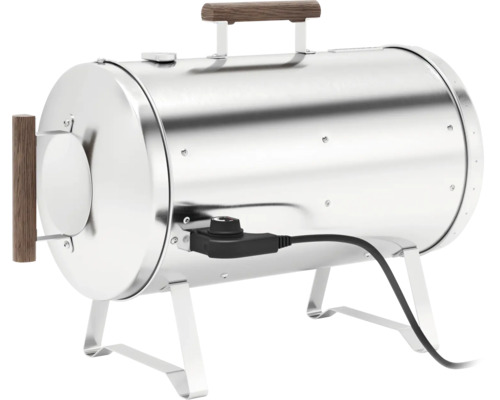 Elektrisk grill med trähandtag