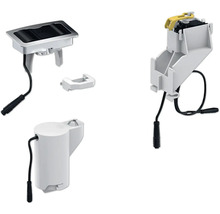 Enskilda delar av en toalettspolbehållare.