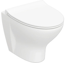 Vägghängd toalett med djup spolning och lock