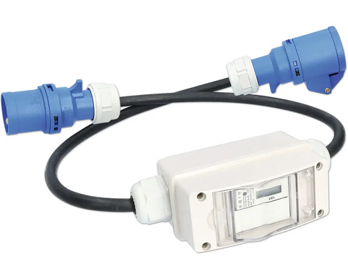 Förlängningskabel med elmätare för utomhusbruk