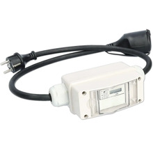 Energimätare med stickpropp och koppling för energimätning