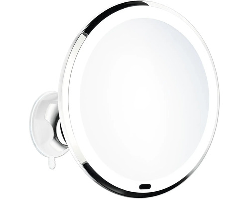 Sminkspegel BESLAGSBODEN Glow krom med sugpropp dimbar X7 200 mm LED Rund sminkspegel med sugpropp