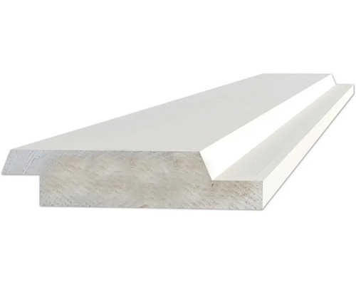 Ytterpanel dubbelfas grundmålad vit falsad 22x120x4200 mm Träprofil list