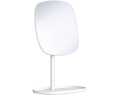 Sminkspegel på fot BESLAGSBODEN med fat vit X7 Bordspegel med rund bas