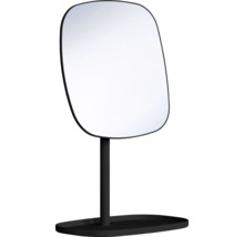 Fristående sminkspegel med svart ram och fot