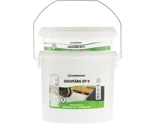 Golvfärg HAGMANS EP-V 5002 mellangrå 10kg Hagmans Golvfärg EP-V golvfärg paket