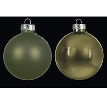 Två julgranskulor med hängare