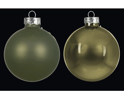 Två julgranskulor med hängare