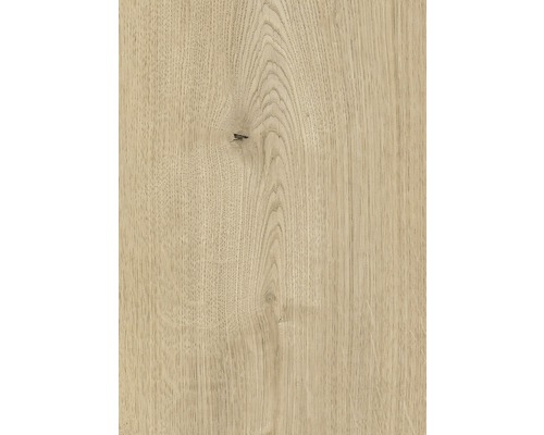 Närbild av en träyta med ådring och kvist