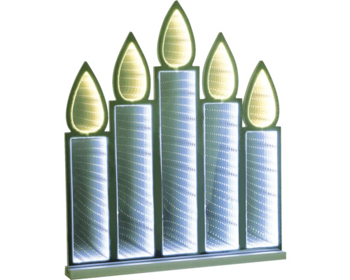 Julbelysning LAFIORA ljus 309 flerfärgade LED inkl. 6h timer Dekorativ LED-ljus med fem lågor