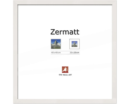 Zermatt ram med storleksangivelser 40x40 cm och 20x20 cm