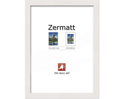 Zermatt fotoram med två foton och The Wall Art logotyp