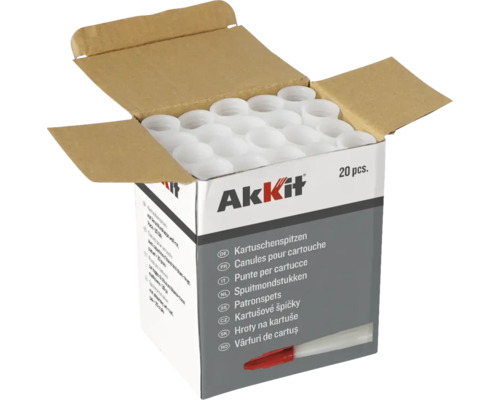 Öppen förpackning med patronsspetsar, 20 stycken