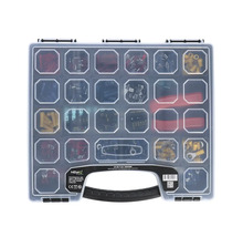 Sortimentslåda med olika elektriska kontakter