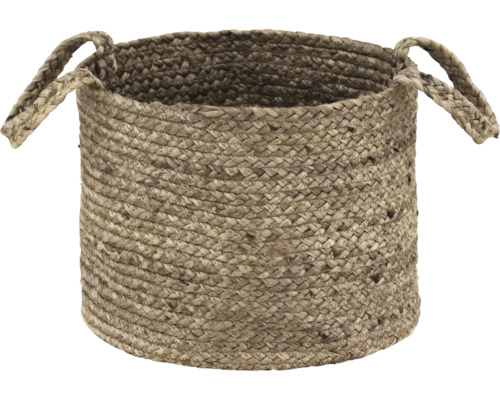 Flätad korg med handtag för förvaring