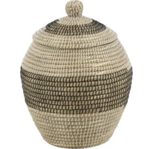 Flätad korg med lock