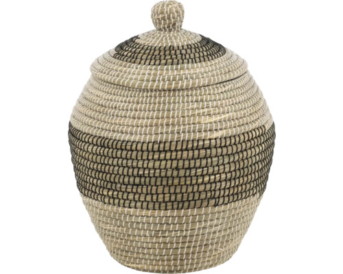 Flätad korg med lock