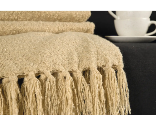 Dekorativ överkast med fransar