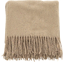 Beige överkast med fransar
