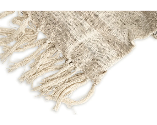 Textilpläd med fransar