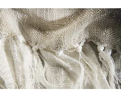 Detaljvy av en textil med fransar