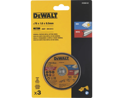 DeWalt Kapskiva för metall, diameter 76 millimeter, 3-pack