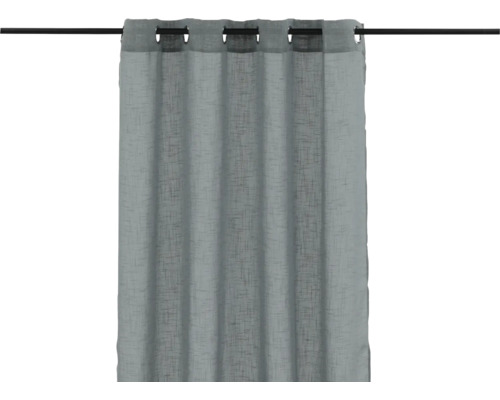 Gardin VENTURE HOME Kaya grå öljett 240x140cm 2-pack Gardin med öljetter på en gardinstång