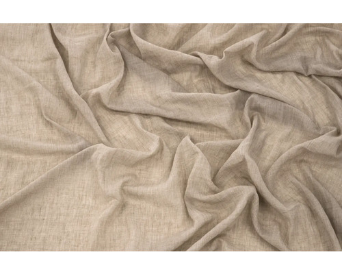 Närbild av beige linnetyg med veck