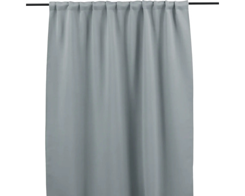 Mörkläggningsgardin VENTURE HOME Evelyn grå 240x135cm 2-pack Grå gardin på en gardinstång