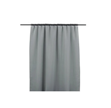 Grå gardin på gardinstång