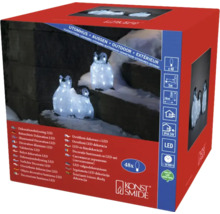 Förpackning med LED-dekoration med pingvinmotiv för utomhusbruk