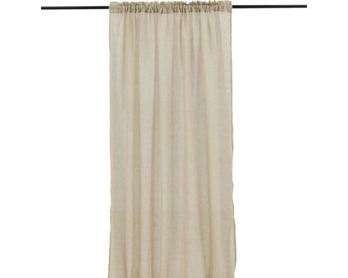 Gardin VENTURE HOME Elena beige 290x135cm 2-pack Gardin med rynkbandsupphängning på en gardinstång