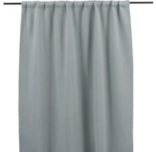 Grå gardin på gardinstång