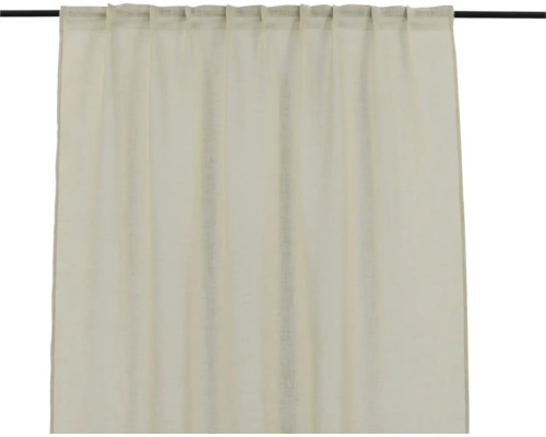 Gardin VENTURE HOME Kaya beige multiband 240x140cm 2-pack Gardin av tyg med öglor på en gardinstång