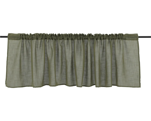 Gardin av tyg med rynkbandsupphängning på en gardinstång