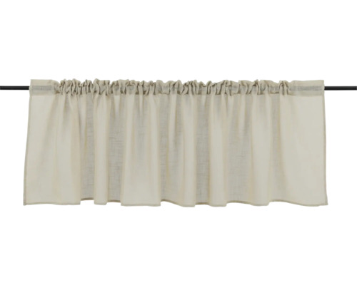 Gardinkappa VENTURE HOME Kaya beige 55x250cm Gardin med rynkbandsupphängning på en gardinstång
