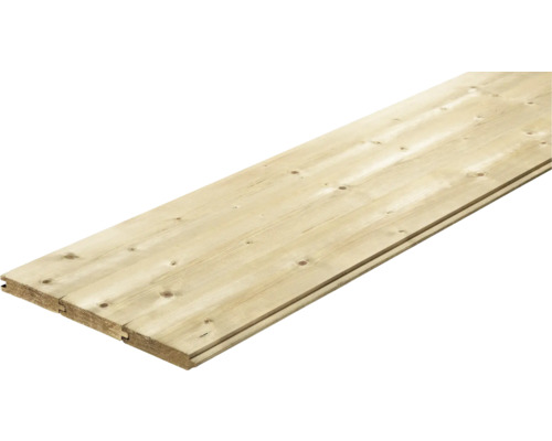 Råspontlucka 20x550x4200 mm C14 Träprofilbräda med not och spont