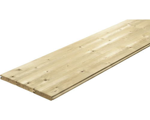 Råspontlucka 20x540x3600 mm C14 Träpanel med not och fjäder
