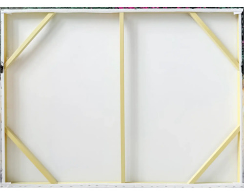 Baksidan av en duk med träram