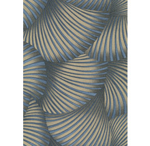 Detaljbild av en tapet med ett böjt randmönster