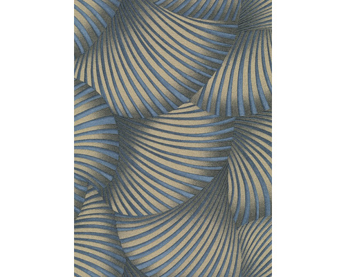 Detaljbild av en tapet med ett böjt randmönster