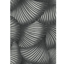 Närbild av en tapet med ett randigt mönster