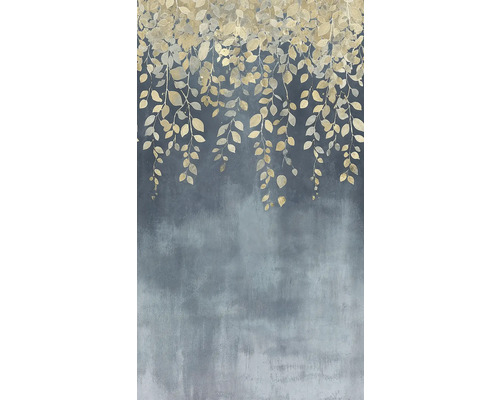 Fototapet A.S. CREATION Nowo Blad beige blå Dekorativ tapet med bladmönster för interiörer