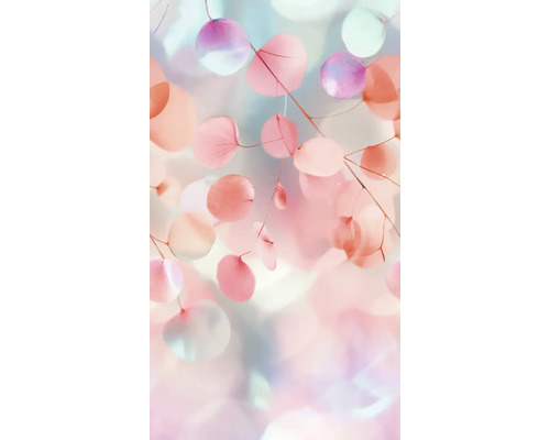 Abstrakt representation med rosa blommor